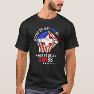 T-shirt Swiss American America Pride Foreign Suisse F