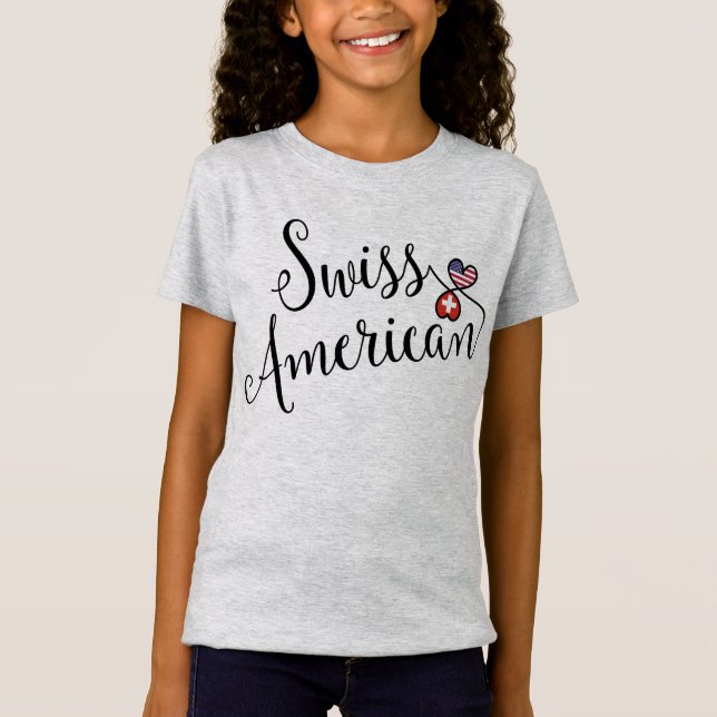 T-Shirt Swiss American Entwinted Hearts (Devant)