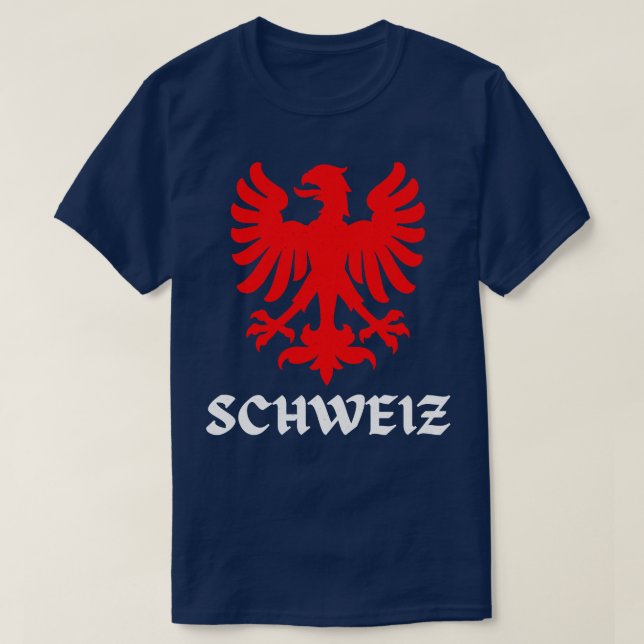 T-shirt Swiss Eagle Swiss Flag Pride (Design devant)