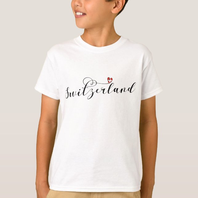 T-shirt Swiss Flag Heart, Suisse (Devant)