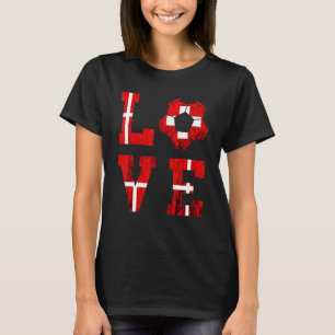 T-shirt Swiss Football Team Love Heart Swiss Roots Switzer