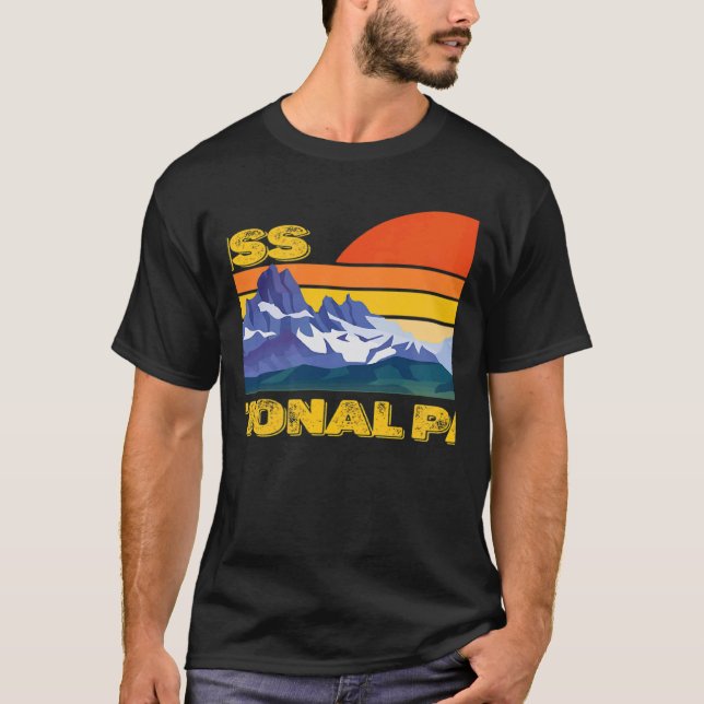 T-shirt Swiss National Park Alps Souvenir Engadin Retro Ca (Devant)