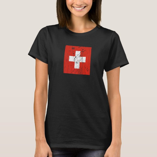 T-shirt Swiss Switzerland Flag Pride Swiss Flag (Devant)