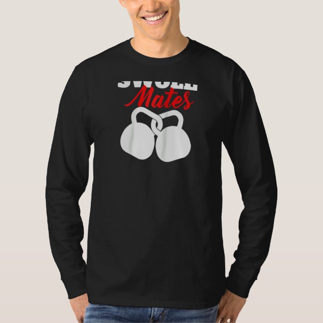 T-shirt Swole Mates Couples Poids Et Bodybuilding (Devant)