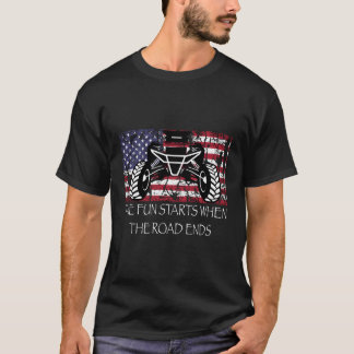 T-shirt Sxs Utv côte à côte drapeau américain