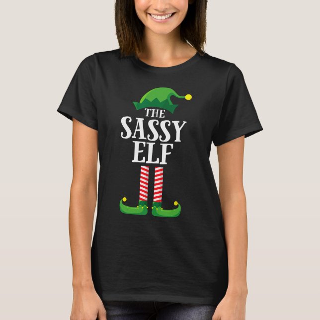 T-shirt Sy Elf Correspondant Famille Groupe Noël (Devant)