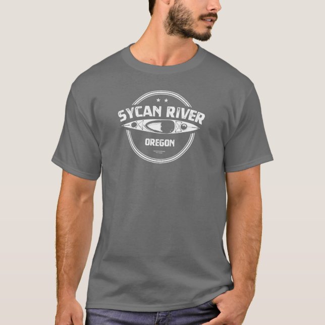 T-shirt Sycan River Oregon Kayak (Devant)