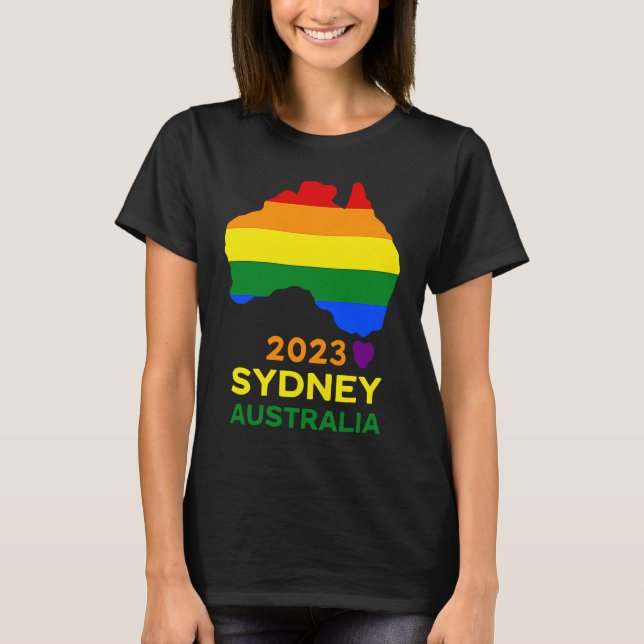 T-shirt Sydney Australia Gay and Lesbian Pride (Devant)