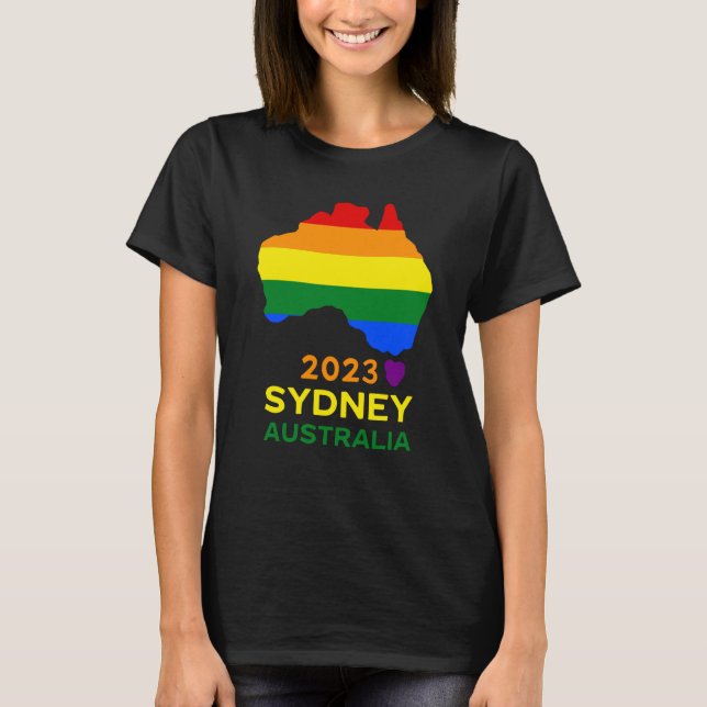 T-shirt Sydney Australia Gay and Lesbian Pride (Devant)