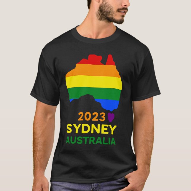 T-shirt Sydney Australia Gay and Lesbian Pride (Devant)