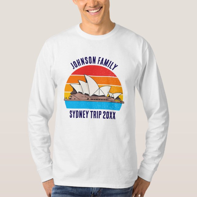T-shirt Sydney Australia Opera House Custom Long Sleeve (Devant)