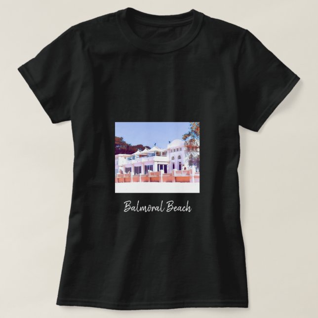 T-shirt Sydney Balmoral Beach rétro Bathons Pavillon (Design devant)