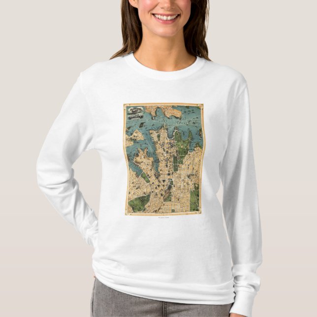 T-shirt Sydney, carte d'AustraliaPanoramic (Devant)