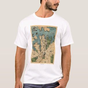 T-shirt Sydney, carte d'AustraliaPanoramic
