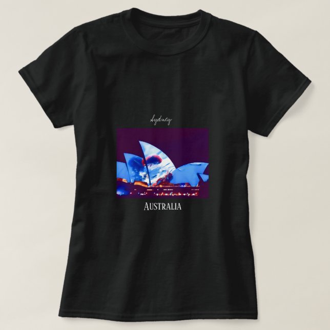 T-shirt Sydney Opera House coloré Australie (Design devant)