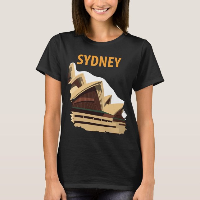 T-Shirt Sydney Opera House Voyage Moderne (Devant)