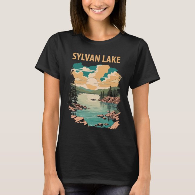 T-shirt Sylvan Lake SD Pine Green Voyage (Devant)