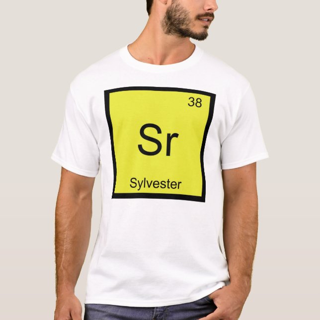 T-shirt Sylvester Nom Chimie Élément Tableau Périodique (Devant)