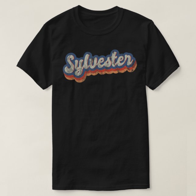 T-shirt Sylvester Nom personnalisé Chemise Lettres personn (Design devant)