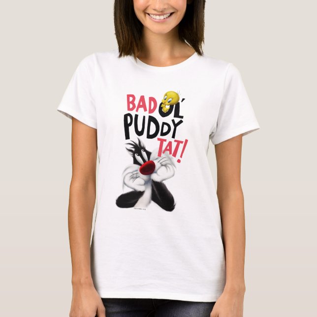T-shirt SYLVESTER™ & TWEETY™- Moyenne Ol' Puddy Tat (Devant)
