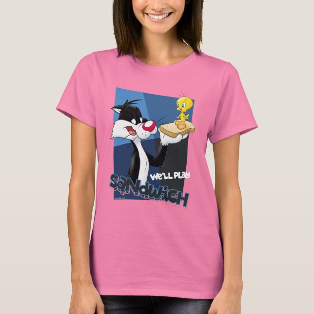 T-shirt SYLVESTER™ & TWEETY™ "Nous allons jouer au sandwic (Devant)