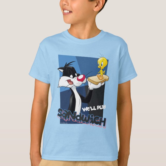 T-shirt SYLVESTER™ & TWEETY™ "On va jouer au sandwich" (Devant)