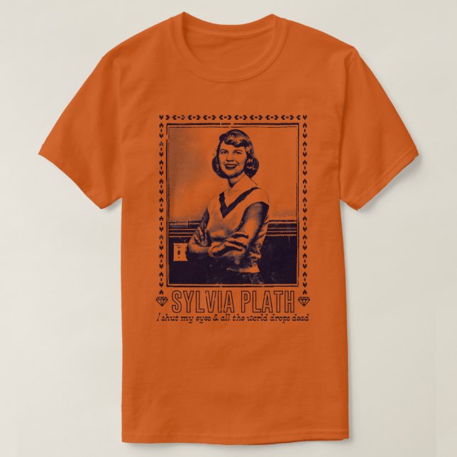 T-shirt Sylvia Plath Retro Fan Art Design 1 (Design devant)