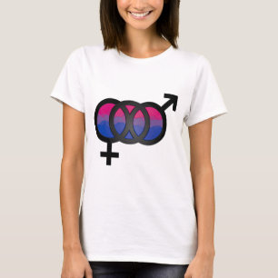 T-shirt symbole 3D bisexuel