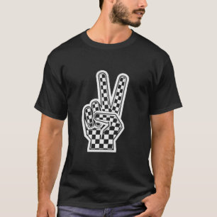 T-shirt SYMBOLE À damiers DE LA PAIX Vintage Drapeau Jouet