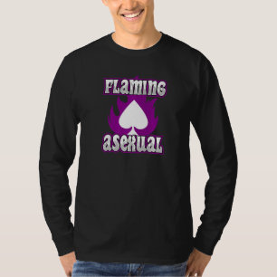 T-shirt Symbole Ace tendance pour la Fierté Asexuelle flam
