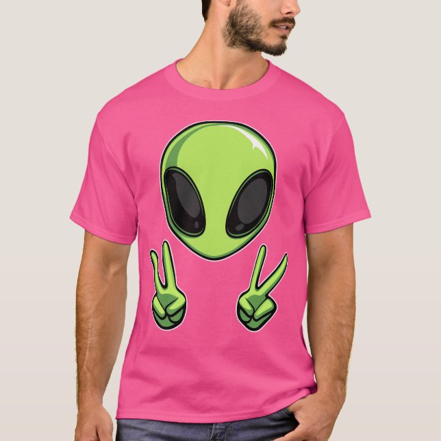 T-shirt SYMBOLE Alien DE LA PAIX Ufo (Devant)
