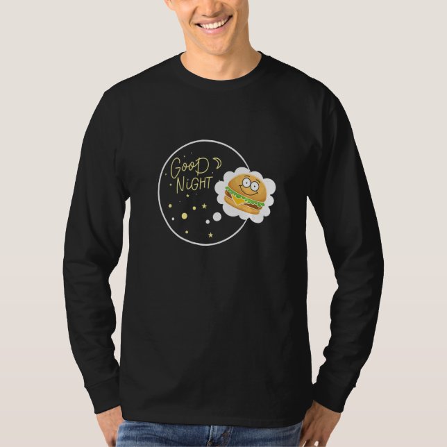 T-shirt Symbole alimentaire Fry & Hamburger (Devant)