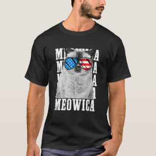 T-shirt Symbole américain Meowica Cat Eagle Usa Patriotic