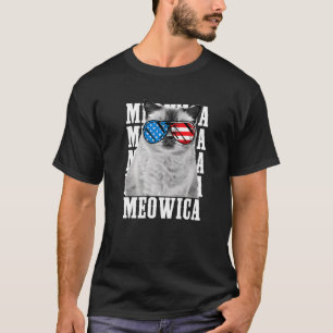 T-shirt Symbole américain Meowica Cat Eagle Usa Patriotic 