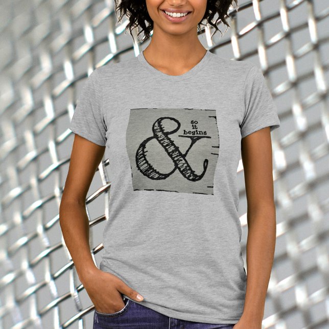T-shirt Symbole Ampersand Et Donc Ça Commence Élégant Amus (Créateur téléchargé)