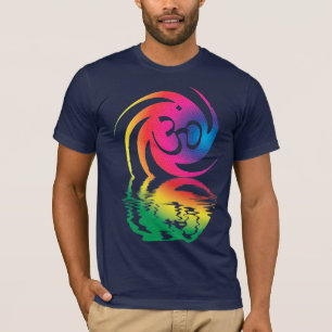 T-shirt Symbole arc-en-ciel liquide Om Chemise
