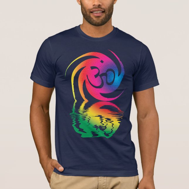 T-shirt Symbole arc-en-ciel liquide Om Chemise (Devant)