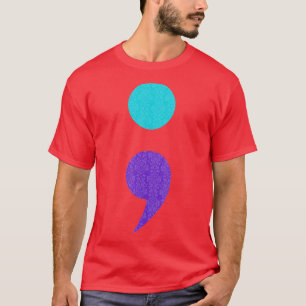 T-shirt Symbole Art cool Du Semicolon Pour La Prévention D