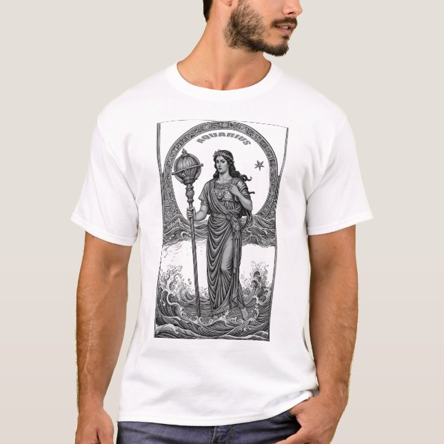 T-shirt Symbole astrologique Aquarius (Devant)