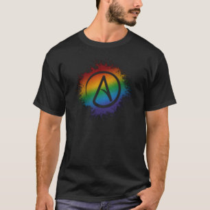 T-shirt Symbole athéiste arc-en-ciel