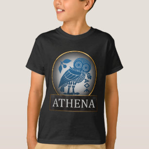 T-shirt Symbole Athéna Owl De La Déesse Grecque De La Sage