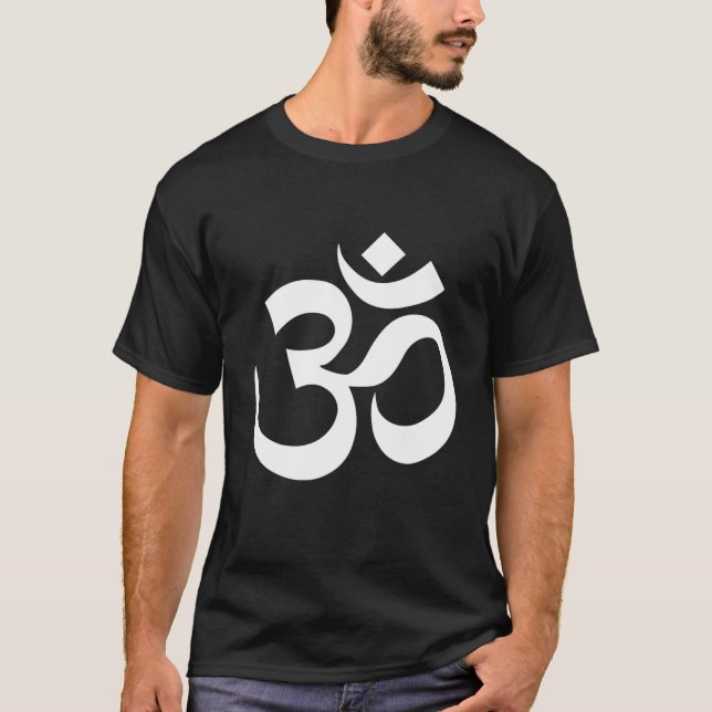 T-shirt Symbole Aum Méditation Yoga Hommes Femmes Enseigna (Devant)