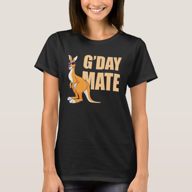 T-shirt Symbole australien Kangaroo Australie G'Day Mate (Devant)