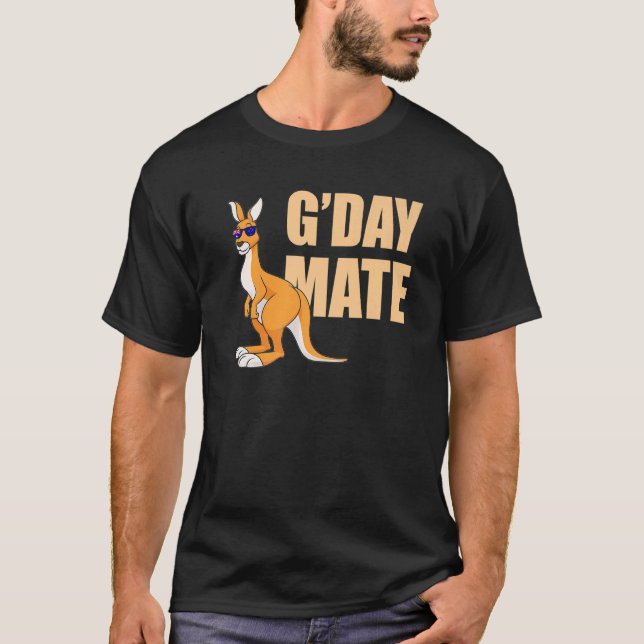 T-shirt Symbole australien Kangaroo Australie G'Day Mate (Devant)