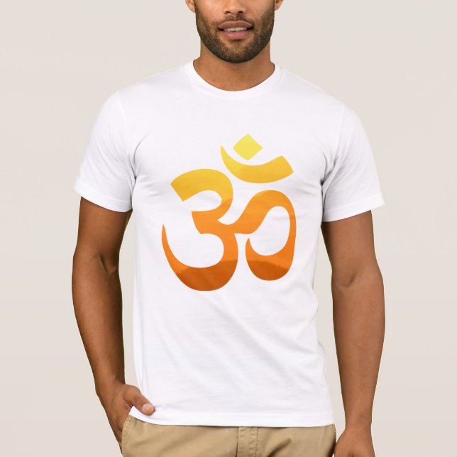 T-shirt Symbole avant Yoga Om Mantra Gold Sun Méditation (Devant)
