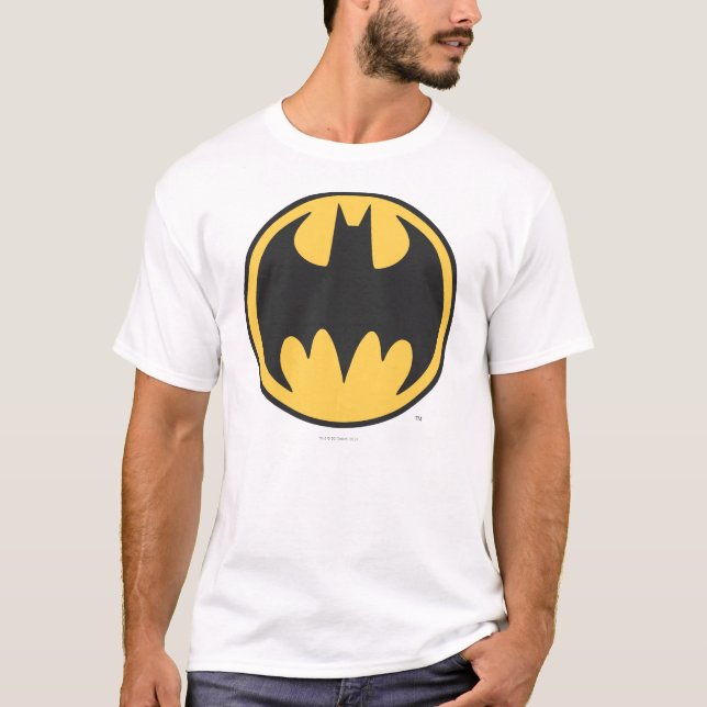 T-shirt Symbole Batman | Logo du cercle jaune foncé (Devant)
