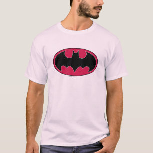 T-shirt Symbole Batman Logo noir rouge