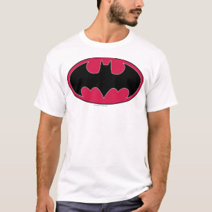 T-shirt Symbole Batman Logo noir rouge