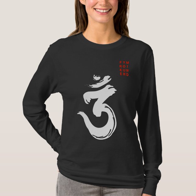 T-shirt SYMBOLE Bengali Om Blanc (Devant)