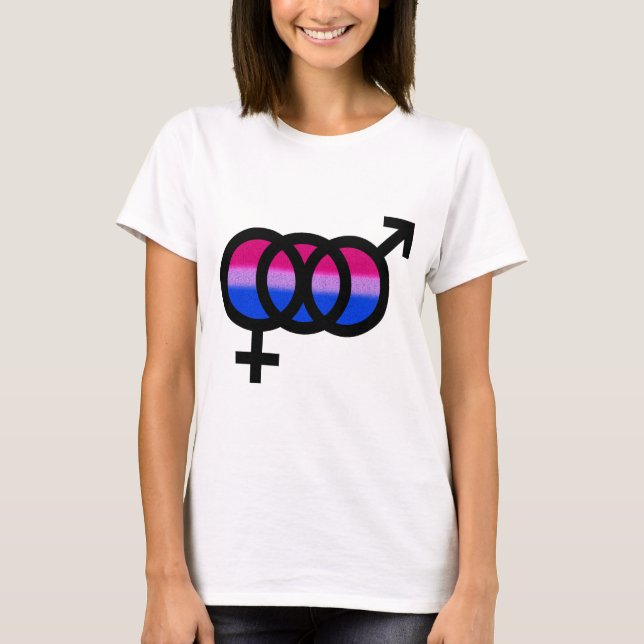 T-shirt Symbole bisexuel (Devant)